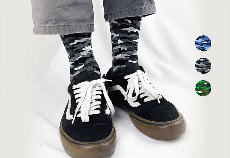 迷彩-灰 厚襪款(2種尺寸)